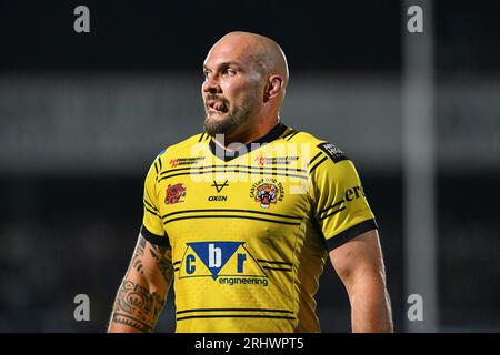 Wakefield, England - 18. August 2023 George Griffin von Castleford Tigers. Rugby League Betfred Super League, Wakefield Trinity vs Castleford Tigers im Be Well Support Stadium, Wakefield, Großbritannien Stockfoto