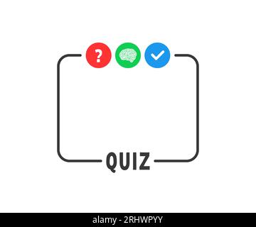 Ein einfacher Rahmen wie eine Vorlage für ein Quizspiel Stock Vektor