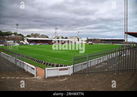 Gayfield, Arbroath, Großbritannien. August 2023. Scottish Championship Football, Arbroath versus Queens Park; Gayfield Park, Heimstadion von Arbroath Credit: Action Plus Sports/Alamy Live News Stockfoto