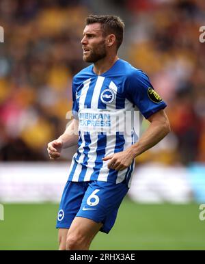 Brighton und Hove Albions James Milner während des Premier-League-Spiels im Molineux, Wolverhampton. Bilddatum: Samstag, 19. August 2023. Stockfoto