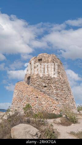 Spanischen Turm, Torre di Bari, Bari Sardo, Ogliastra Provinz, Sardinien, Italien Stockfoto