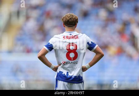 Reading's Charlie Savage in Aktion beim Spiel Sky Bet League One im Select Car Leasing Stadium, Reading. Bilddatum: Samstag, 19. August 2023. Stockfoto