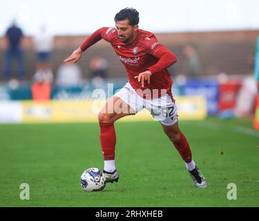 Gayfield, Arbroath, Großbritannien. August 2023. Scottish Championship Football, Arbroath versus Queens Park; Kenan Dunnwald-Turan of Arbroath Credit: Action Plus Sports/Alamy Live News Stockfoto