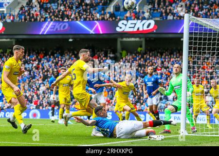 Glasgow, Großbritannien. August 2023. Die Rangers spielen Greenock Morton im Ibrox Stadium in der zweiten Runde der Viaplay Cup-Qualifikation. Quelle: Findlay/Alamy Live News Stockfoto