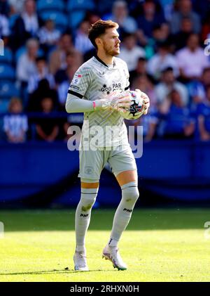 Preston North End Torhüter Freddie Woodman während des Sky Bet Championship Matches in Hillsborough, Sheffield. Bilddatum: Samstag, 19. August 2023. Stockfoto