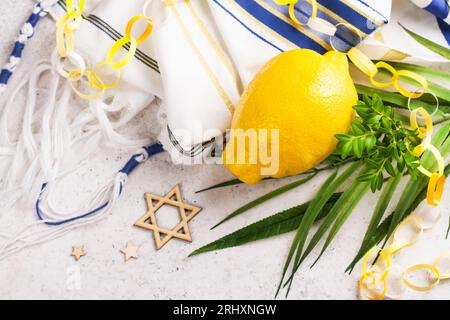 Jüdischer Feiertag Sukkot Stockfoto