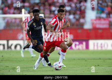 Almeria, Spanien. August 2023. 19-08-2023, UD Almeria vs Real Madrid, Liga EA Sport, Campeonato de Primera Diovison, Jornada 2, Estadio Power Horse Stadium. Almeria. Quelle: Pascu Mendez/Alamy Live News Stockfoto