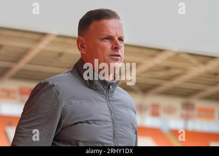 Richie Wellens, Manager von Leyton Orient vor dem Spiel The Sky Bet League 1 Match Blackpool vs Leyton Orient in Bloomfield Road, Blackpool, Großbritannien, 19. August 2023 (Foto: Steve Flynn/News Images) Stockfoto