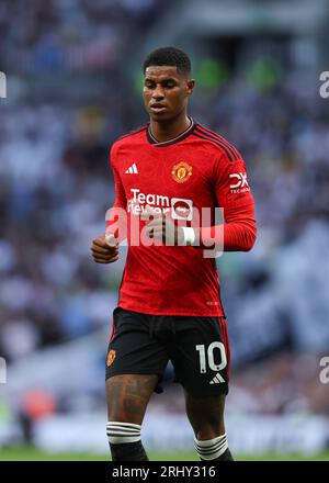 X19th August 2023; Tottenham Hotspur Stadium, London, England; Premier League Football, Tottenham Hotspur gegen Manchester United; Marcus Rashford von Manchester United Stockfoto