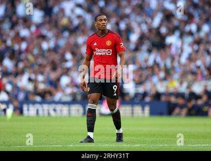 X19th August 2023; Tottenham Hotspur Stadium, London, England; Premier League Football, Tottenham Hotspur gegen Manchester United; Anthony Martial von Manchester United Stockfoto