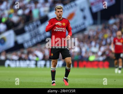 X19th August 2023; Tottenham Hotspur Stadium, London, England; Premier League Football, Tottenham Hotspur gegen Manchester United; Mason Mount of Manchester United Stockfoto