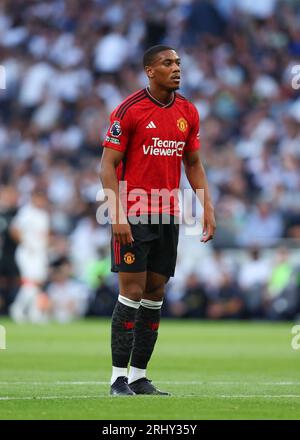 X19th August 2023; Tottenham Hotspur Stadium, London, England; Premier League Football, Tottenham Hotspur gegen Manchester United; Anthony Martial von Manchester United Stockfoto