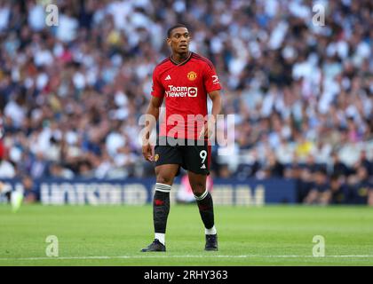 X19th August 2023; Tottenham Hotspur Stadium, London, England; Premier League Football, Tottenham Hotspur gegen Manchester United; Anthony Martial von Manchester United Stockfoto