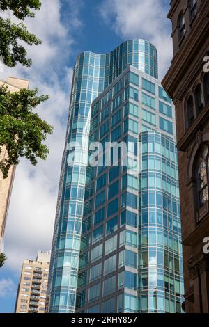 Eigentumswohnung-Turm, 445 Lafayette St. am Astor Place und Cooper Square, New York Stockfoto