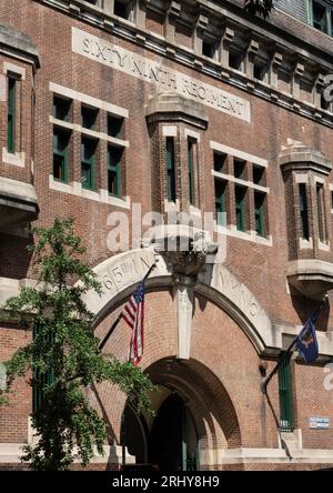 69th Regiment Armory, 68 Lexington Avenue, 26th Street, New York City, USA 2023 Stockfoto