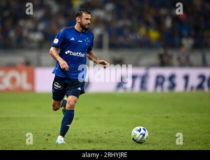 Belo Horizonte, Brasilien. August 2023. Luciano Castan von Cruzeiro, während des Spiels zwischen Cruzeiro und Corinthians, für die brasilianische Serie A 2023, im Mineirao Stadium, in Belo Horizonte am 19. August. Foto: Gledston Tavares/DiaEsportivo/Alamy Live News Credit: DiaEsportivo/Alamy Live News Stockfoto