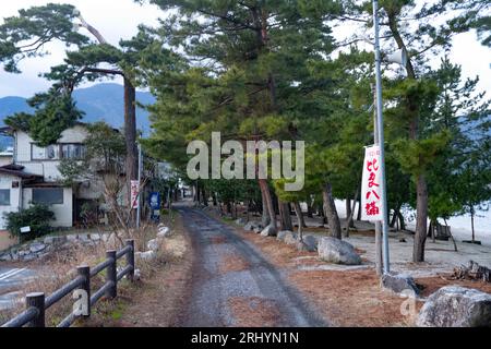 Otsu, Präfektur Shiga, Japan. März 2023. Eine Küstenstadt nördlich von Kyoto in der Nähe des Biwa-Sees auf dem Land. Inaka, Japan Tourismus. (Bild: © Taidgh Barron/ZUMA Press Wire) NUR REDAKTIONELLE VERWENDUNG! Nicht für kommerzielle ZWECKE! Stockfoto