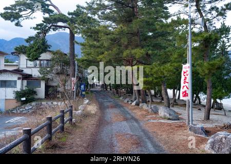 Otsu, Präfektur Shiga, Japan. März 2023. Eine Küstenstadt nördlich von Kyoto in der Nähe des Biwa-Sees auf dem Land. Inaka, Japan Tourismus. (Bild: © Taidgh Barron/ZUMA Press Wire) NUR REDAKTIONELLE VERWENDUNG! Nicht für kommerzielle ZWECKE! Stockfoto