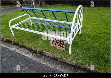 Kostenloses Bett in Auckland Stanmore Bay Neuseeland Stockfoto