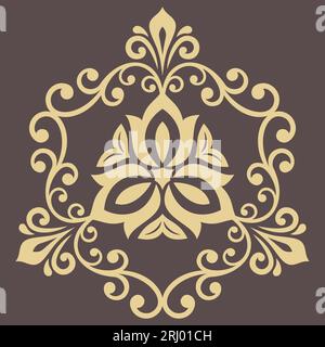 Orientalische golden Pattern mit Arabesken und floralen Elementen. Traditionelle klassische Ornament. Vintage Muster mit Arabesken Stockfoto