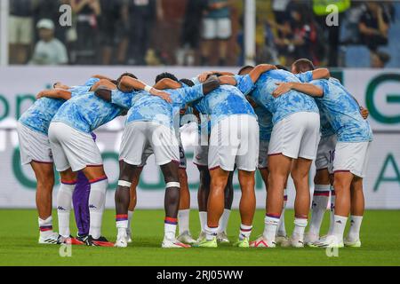 Genua, Italien. August 2023. Fiorentina während des Spiels Genua CFC gegen ACF Fiorentina, italienischer Fußball Serie A in Genua, Italien, 19. August 2023 Credit: Independent Photo Agency/Alamy Live News Stockfoto