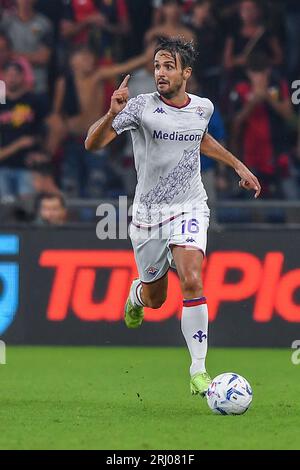 Genua, Italien. August 2023. Luca Ranieri (Fiorentina) während des Spiels Genua CFC gegen ACF Fiorentina, italienische Fußballserie A in Genua, Italien, 19. August 2023 Credit: Independent Photo Agency/Alamy Live News Stockfoto