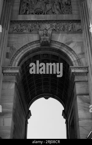 Arco della Pace. Architekt Luigi Cagnola. Triumphbogen im historischen Zentrum von Mailand. Stockfoto