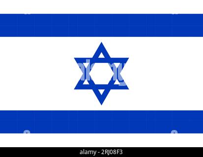 Flagge Israels. Vector israel Flaggendesign in Originalfarbe und -Dimension, für Druck oder Web Stock Vektor