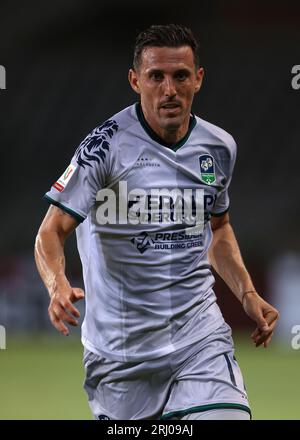 Turin, Italien, 14. August 2023. Simone Guerra von Feralpisalo während des Coppa Italia Rundenspiels 32 im Stadio Grande Torino, Turin. Auf dem Bild sollte stehen: Jonathan Moscrop / Sportimage Stockfoto