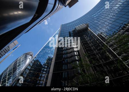 London, Großbritannien. August 2023. Architektur in der City of London. Kredit: Maureen McLean/Alamy Stockfoto