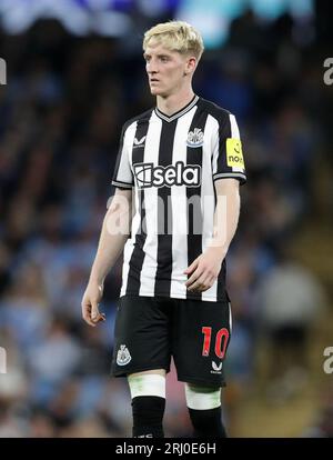 19. August 2023: Etihad Stadium, Manchester, England; Premier League Football, Manchester City gegen Newcastle United; Anthony Gordon von Newcastle United Stockfoto