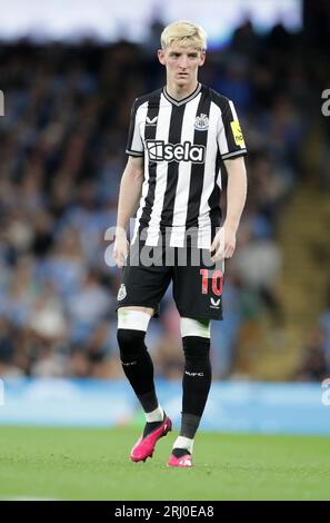 19. August 2023: Etihad Stadium, Manchester, England; Premier League Football, Manchester City gegen Newcastle United; Anthony Gordon von Newcastle United Stockfoto