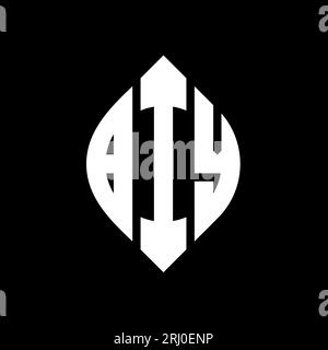 BIY Circle Letter Logo-Design mit Kreis- und Ellipsenform. BIY-Ellipsenbuchstaben im typografischen Stil. Die drei Initialen bilden ein kreisförmiges Logo. BIY-CI Stock Vektor