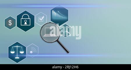 2D Rendering-Technologie Cloud Computing Stockfoto