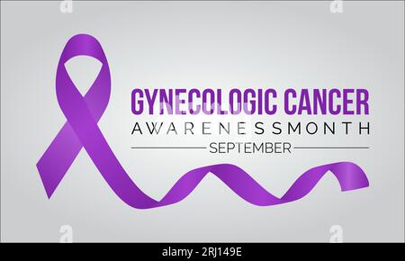Vektorbanner-Vorlage für den National Gynecologic Cancer Awareness Month. Versorgungskonzept der gynäkologischen, kranken, hoffnungsvektorillustrationsidee. Stock Vektor
