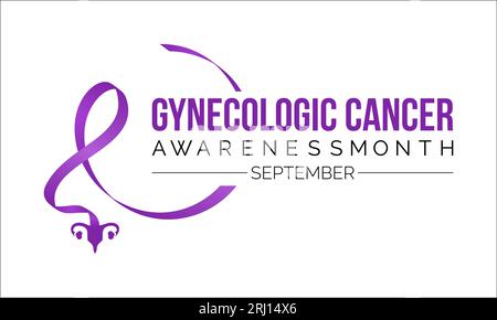 Vektorbanner-Vorlage für den National Gynecologic Cancer Awareness Month. Versorgungskonzept der gynäkologischen, kranken, hoffnungsvektorillustrationsidee. Stock Vektor