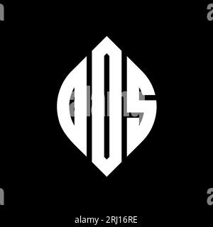 DDS-Logo mit kreisförmigem Buchstaben und Ellipsenform. DDS-Ellipsenbuchstaben im typografischen Stil. Die drei Initialen bilden ein kreisförmiges Logo. DDS-CI Stock Vektor