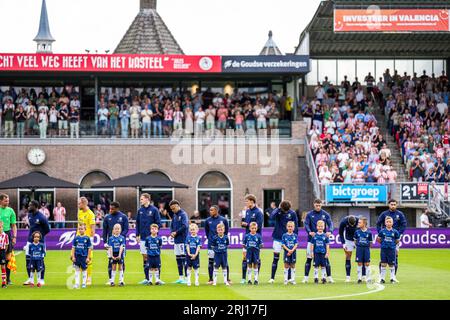 Rotterdam, Niederlande. August 2023. Rotterdam - Spieler von Feyenoord während des Eredivisie-Spiels zwischen Sparta Rotterdam gegen Feyenoord am 20. August 2023 in Rotterdam, Niederlande. Anrede: Box to Box Pictures/Alamy Live News Stockfoto