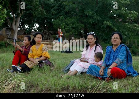 Rangamati, Bangladesch - 26. Juli 2023: Das tägliche Leben der Stammesbevölkerung im Rangamati District in Chittagong Hill Tracts, Bangladesch. Stockfoto