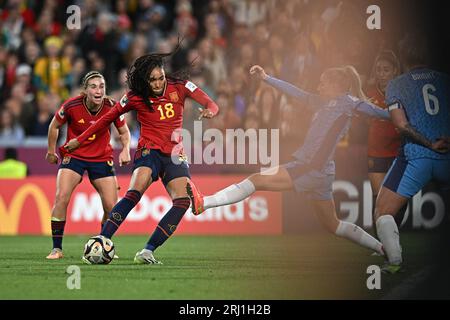 Das Finale der Frauen-Weltmeisterschaft 2023 zwischen Spanien und England im Stadion Australia (Accor Stadium) am 20,2023. August in Sydney，Australia. Stockfoto