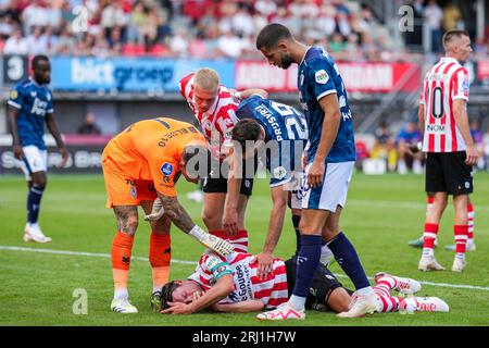 Rotterdam, Niederlande. August 2023. Rotterdam - Bart Vriends von Sparta Rotterdam während des Eredivisie-Spiels zwischen Sparta Rotterdam und Feyenoord am 20. August 2023 in Rotterdam, Niederlande. Anrede: Box to Box Pictures/Alamy Live News Stockfoto