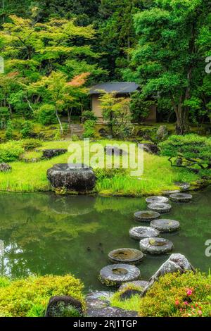 Malerischer Anblick im herrlichen Isuien Garten in Nara. Japan. Stockfoto