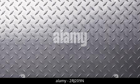 Silberne Textur mit Rautenmuster. chrom-Metall-Hintergrund Stockfoto