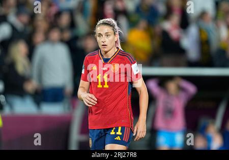 20. August 2023: Alexia Putellas (Spanien) schaut während eines Finalspiels der FIFA-Frauen-Weltmeisterschaft Spanien gegen England im Olympiastadion Sydney, Australien, zu. Kim Price/CSM Stockfoto