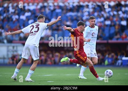 Rom, Italien. August 2023. Andrea Belotti von AS Roma während des Spiels der Serie A zwischen AS Roma und US Salernitana im Stadio Olimpico am 20. August 2023 in Rom, Italien. Quelle: Unabhängige Fotoagentur/Alamy Live News Stockfoto