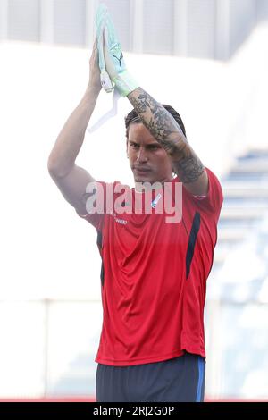 Reggio Emilia, Italien. August 2023. Marco Carnesecchi (Atalanta) während des Spiels US Sassuolo gegen Atalanta BC, italienische Fußballserie A in Reggio Emilia, Italien, 20. August 2023 Credit: Independent Photo Agency/Alamy Live News Stockfoto