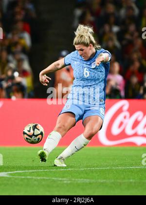 Sydney, Australien. August 2023. Die englische Fußballnationalmannschaft Millie Bright wird während des Finalspiels der FIFA Frauen-Weltmeisterschaft 2023 zwischen Spanien und England im Stadion Australien in Sydney gesehen. Endstand Spanien 1:0 England Credit: SOPA Images Limited/Alamy Live News Stockfoto