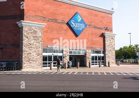 Sam's Club Store Front, Einzelhandelslager nur für Programmteilnehmer im Besitz von Walmart Stockfoto