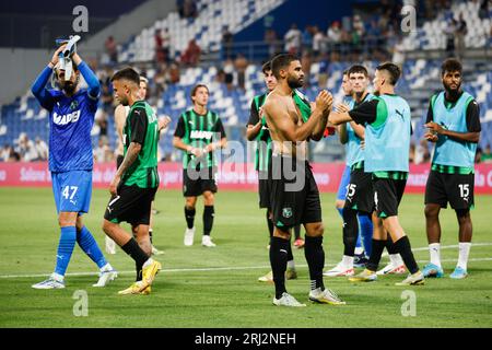 Reggio Emilia, Italien. August 2023. Sassuolo während des Spiels Sassuolo gegen Atalanta BC, italienischer Fußball Serie A in Reggio Emilia, Italien, 20. August 2023 Credit: Independent Photo Agency/Alamy Live News Stockfoto