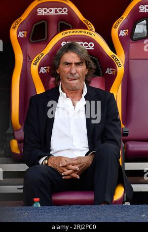 Rom, Italien. August 2023. Bruno Conte während des Serie-A-Fußballspiels zwischen AS Roma und US Salernitana 1919 im Olimpico-Stadion in Rom (Italien), 20. August 2023. Quelle: Insidefoto di andrea staccioli/Alamy Live News Stockfoto